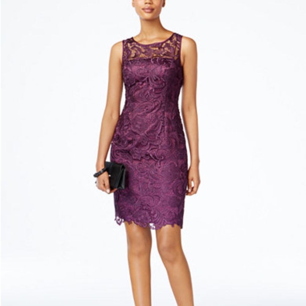 Adrianna Papell Lace Sheath Dress